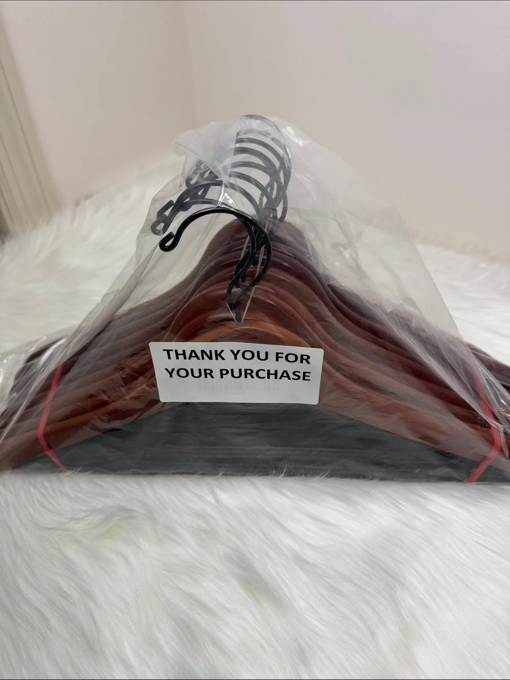 Brookstone Premium Wooden Suit Hangers in Mahogany  - Set of 10